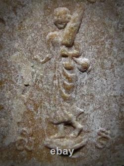 Khun Pan LP Kuai BE2500-2505 Rear with Low-Relief Phra Sivali Thai Buddha Amulet