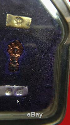 Khunpaen Prai Phannigar Wat Sanpramoung No18 Silver Case Buddha Real Thai Amulet