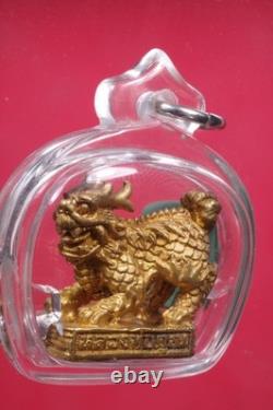 Kirin Luang Por Koon Wat Banrai Be. 2538, Thai Buddha Amulet & Certificate Card