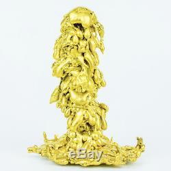 LEKLAI THONGPLALAI gold core protect magic lucky Rare thai buddha amulet 794