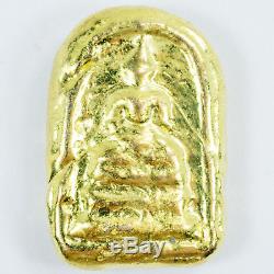 LEKlAI thongplalai gold phra somdej thai buddha amulet real power protect 652