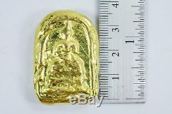 LEKlAI thongplalai gold phra somdej thai buddha amulet real power protect 652