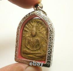 LP BOON PHRA SAMADHI RASAMI BUDDHA THAI AMULET 1910s PENDANT HEALING GOOD HEALTH