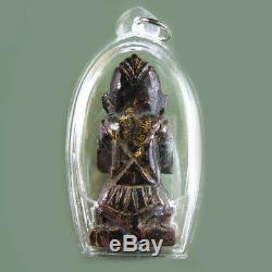 LP BOON Phra Pidta Wood, Thai Real Magic Amulet For Money Good, Lucky, Buddha