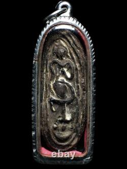 LP Boon Cross-Legged Leela Buddha Raised Low Relief Tho Yantra Buddhist Pendant