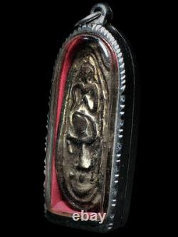 LP Boon Cross-Legged Leela Buddha Raised Low Relief Tho Yantra Buddhist Pendant