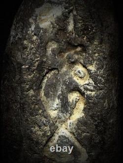 LP Boon Cross-Legged Leela Buddha Raised Low Relief Tho Yantra Buddhist Pendant