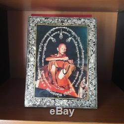 LP KOON. Shell Mother of Pearl picture frame Photo Handicraft Thai buddha amulet