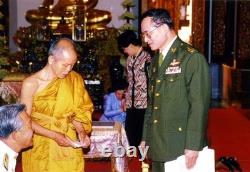 LP Koon Wat Ban Rai Genuine, Coin Nava Thai Amulet Buddha BE 2536, Gold frame