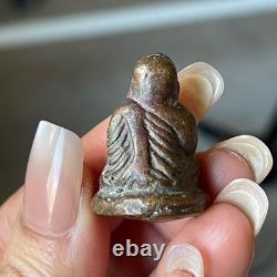 LP Ngern Thai Luck Charm pendant, Top Buddha Talisman, Thai Antique Statue