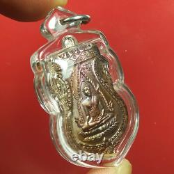 LP Sakorn Chinnarat Phawn 55 Ner (Thong dang), BE 2555. Thai buddha amulet