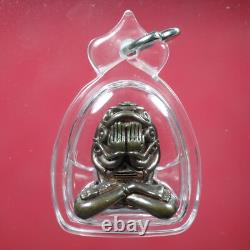 LP Sakorn, Phra Pidta, BE. 2553. WAT NONG KRUB, Thai buddha amulet & CARD#15
