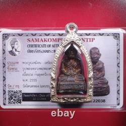 LP Thong Suk Wat Tanod Loung BE 2555. Thai buddha amulet & Card #8