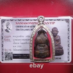 LP Thong Suk Wat Tanod Loung BE 2555. Thai buddha amulet & Card #8