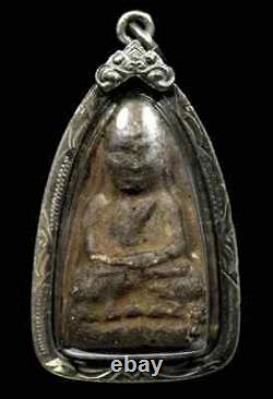 LP Thuad Thai Buddha Amulet Magic Famous Tuad Protect Century (Silver Pendant)