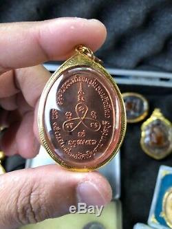 LUCKY Thai Buddha Amulet Pendant 18k Solid Gold Case