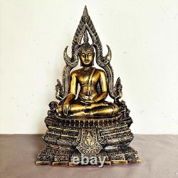 Large 30cm Buddha Chinnaraj Statue Lucky Rich Fortune Old Gold Thai Amulet 17570