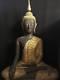 Large Antique Bronze Gilt Buddha sitting Rattanakosin 18C Thai Amulets Statues