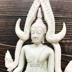 Large Buddha Chinnaraj Statue Marble Fiber Glass Mass Chant Thai Amulet #16071