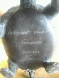 Large Magic Turtle LP LIEW Brass Statues Thai Buddha Amulets B. E. 2539 Wealth