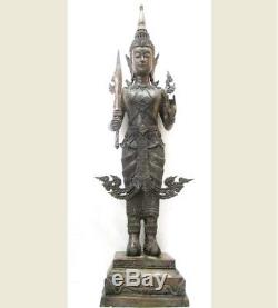 Large Magnificent Buddha Phra Siam Thevathirat Brass Statues Thai Amulet Wealth