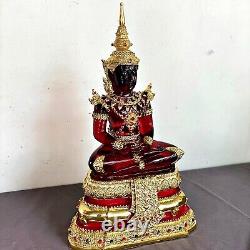 Large Meditation Buddha Statue Red Gold Armor Lucky Magic Thai Amulet 50cm 17661