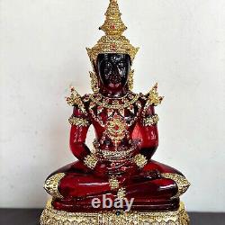 Large Meditation Buddha Statue Red Gold Armor Lucky Magic Thai Amulet 50cm 17661