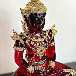 Large Meditation Buddha Statue Red Gold Armor Lucky Magic Thai Amulet 50cm 17661