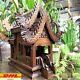 Large Spirit House Wooden Thai Buddha Amulet Worship Handcraft Home Decor Cultur