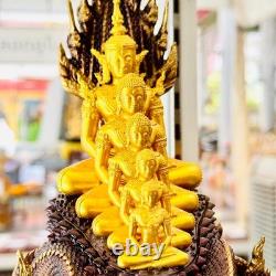 Large Statue Meditation Combine 5 Buddha Wat Nakpog Protection Thai Amulet 18537