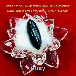 Leklai Amulet Thai Lp Kodpee Naga Buffalo Mountain Magic Buddha Stone Holy Lucky