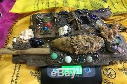 Leklai Talisman Buddha Huge Magic Palang Lokathat Devil Wood Love Thai Amulet