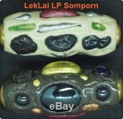 Leklai Thai Amulet Lp Somporn Heal good 5.5 Protect Buddha Lucky Takrut Wealth