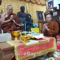 Leklai Thai Amulet Lp Somporn Heal good 5.5 Protect Buddha Lucky Takrut Wealth