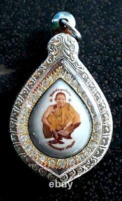 Locket Photo LP KOON Thai Buddha Amulet Pendant, B. E. 2537, Genuine From Temple