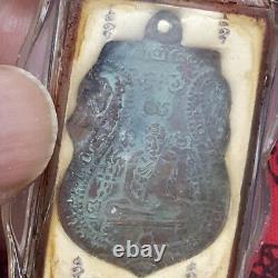 Locket Phra LP Glan Wat Prayat Back First Model Rean Old Thai Buddha Amulet Rare
