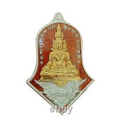 Lord Buddha 9 Face Face Gold & Silver LP Thongdam Thai Amulet Bring Lucky Wealth