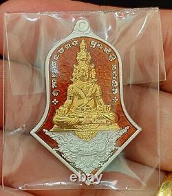 Lord Buddha 9 Face Face Gold & Silver LP Thongdam Thai Amulet Bring Lucky Wealth