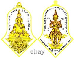 Lord Buddha 9 Face Face Gold & Silver LP Thongdam Thai Amulet Bring Lucky Wealth