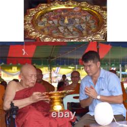 Lord Buddha 9 Face Silver LP Thongdam Thai Amulet Bring Lucky Wealth no. 225