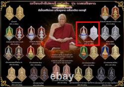 Lord Buddha 9 Face Silver Red LP Thongdam Thai Amulet Bring Lucky Wealth Rich