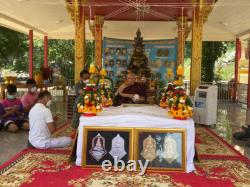 Lord Buddha 9 Face Silver Red LP Thongdam Thai Amulet Bring Lucky Wealth Rich