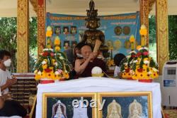 Lord Buddha 9 Face Silver Red LP Thongdam Thai Amulet Bring Lucky Wealth Rich