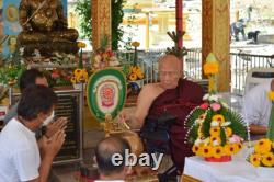 Lord Buddha 9 Face Silver Red LP Thongdam Thai Amulet Bring Lucky Wealth Rich