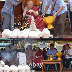 Lord Buddha 9 Face Silver Red LP Thongdam Thai Amulet Bring Lucky Wealth Rich