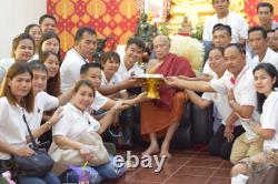 Lord Buddha 9 Face Silver Red LP Thongdam Thai Amulet Bring Lucky Wealth Rich