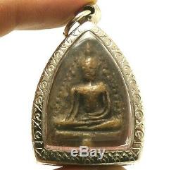 Lord Buddha Miracle 4 Arms Of Lampoon Thai Antique Lucky Success Amulet Pendant