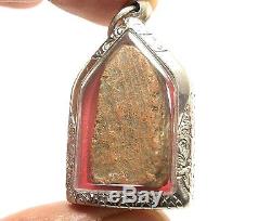 Lord Buddha Tiger Cave Thai Antique Protection Amulet Good Luck Peaceful Pendant