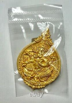 Lord Ganesha Coin Hindu Thai Art Buddha Amulet Luck Rich Wealth Success Holy