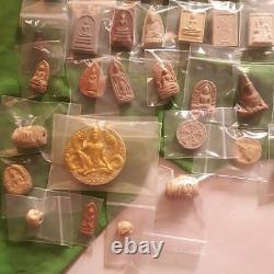Lot 120Pcs Mixed Herb-Clay Somdej Pidta Khun Paen Phra Rod Buddha Thai Amulet